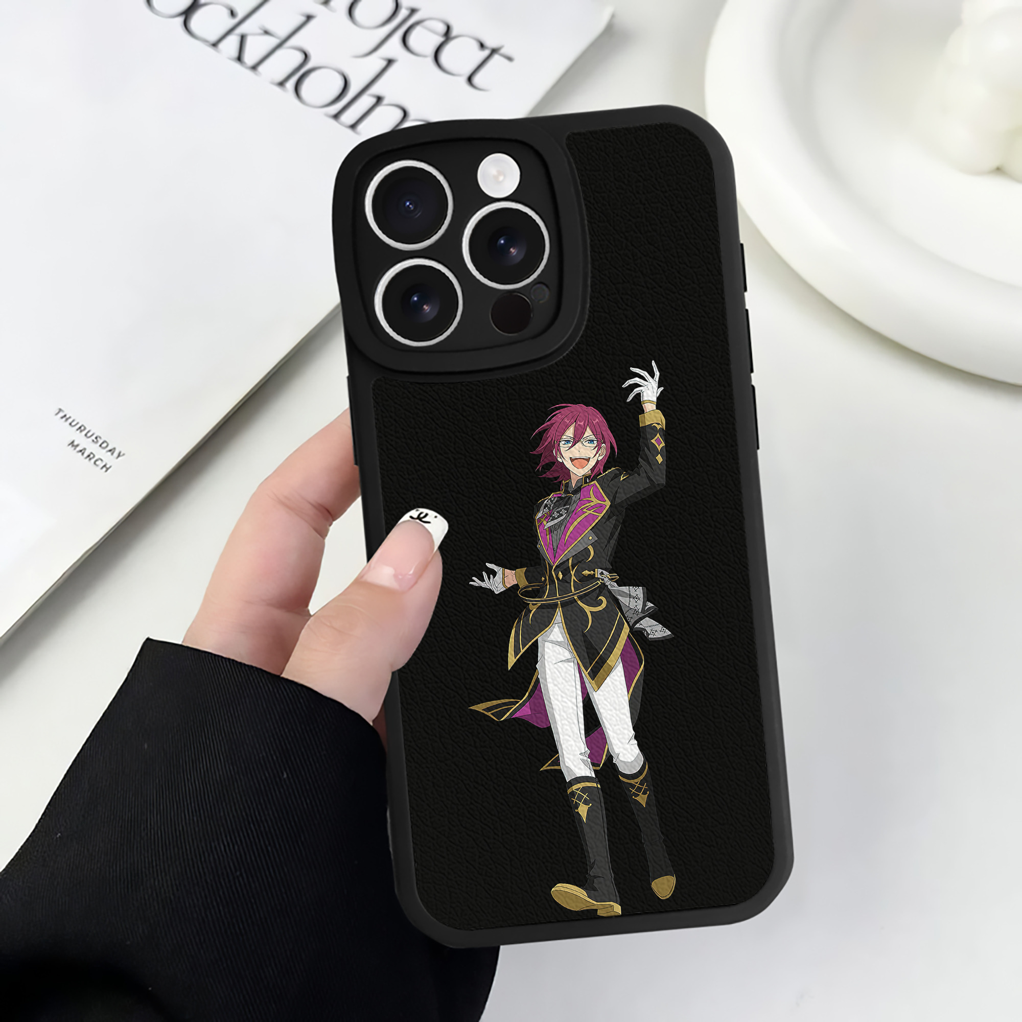 （画像用） あんさんぶるスターズ! Ensemble Stars 【iPhone 16シリーズ対応】シリコンスマホケース（レザー調） 材質：シリコン